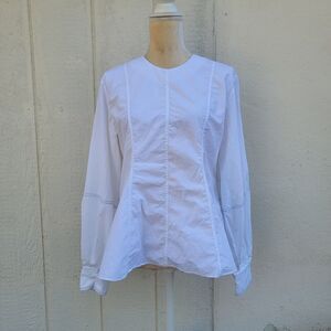 fabiana pigna white puffy sleeve blouse wmns Sz M